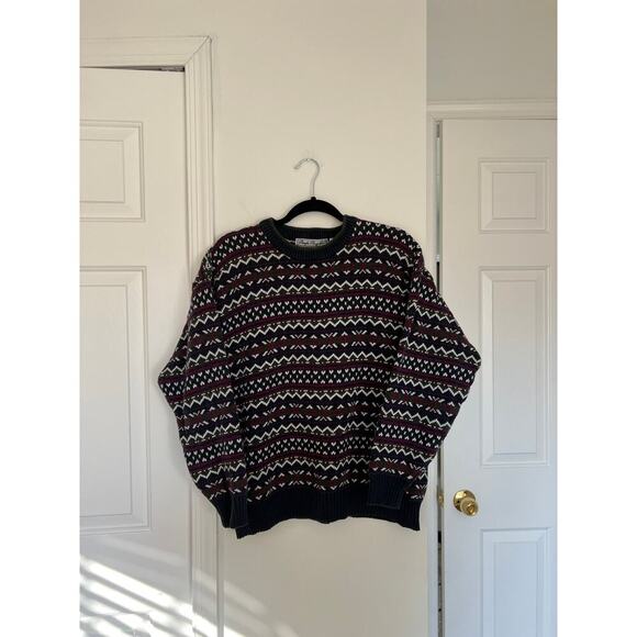 Vintage Bugle Boy Earth Tone Grandapa Pullover Sweater - Picture 1 of 9